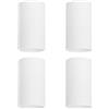 Klighten 4 Pcs Faretto a Soffitto Rotonda Bianco, Attacco GU10, Plafoniera in Alluminio Moderna Lampada da soffitto Montaggio superficiale, 56 x 100mm, lampadina non inclusa