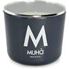 MUHA' | Candela Profumata in Vetro Grigio, Fiori di Cotone, 500 Gr | Profumatore per Ambienti