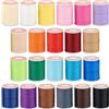 OLYCRAFT 242m 1mm Cavo In Poliestere Cerato Twist per Cucire Filo Cerato Cordino per Cucire per Braccialetti Fai-Da-Te Collana Creazione di Gioielli Braccialetto Dell'Amicizia - 22 colori