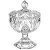 Chianese Potiche Fleur H 24 x Ø 16,4 cm Trasparente in Vetro Riutilizzabile per Caramelle e Pasticceria, Rotondo
