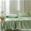 GBHMJU Lenzuolo Sopra Piano in Raso Singolo Matrimoniale 170x230cm 230x250cm 250x250cm in Seta Lavata Delicato Sulla Pelle Liscio Come la Seta(Fruit Green,230x250cm)