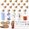 Samulee 20 bottiglie di vetro con tappo in sughero, 30 ml, piccole bottiglie da riempire, mini bottiglie decorative in vetro per bomboniere, matrimoni, feste