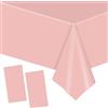 YAAVAAW 2 pezzi di tovaglia monouso rosa in carta, rotolo di tovaglia in plastica per feste, 137 * 274 cm, tovaglia impermeabile per tavolo per feste a tema api, compleanni dei bambini, matrimoni, Natale