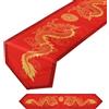 lasuroa Runner Cinese Drago, 183x33cm Tovaglia Drago Cinese Runner de Tavolo Asiatico Decorazioni per Capodanno Festa di Primavera Festa a Tema Cucina Sala da Pranzo Tovaglia (Rosso)