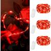 Dalugo Catena luminosa rossa a batteria, 2m 20 LED 3 pezzi Mini catena luminosa rossa con batteria per San Valentino, anniversario di matrimonio, camera da letto