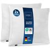 LILENO HOME Cuscino in microfibra 80 x 80 cm (imbottitura 850 g) [set da 2] lavabile fino a 95 gradi con cerniera - Cuscino 80 x 80 cm come imbottitura per letto - Cuscino decorativo per divano