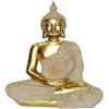 Zenithia Statua di Buddha per la Meditazione Feng Shui,Statue di Buddha Dorate Scultura in Resina Zen,Artigianato di Buddha,per la Decorazione Domestica Ornamenti da Giardino da tavolo-21 * 32 * 49cm