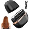 LIAVOP Spazzola Lisciante per Capelli,Spazzola Lsciante Senza Fili 2 in 1,Mini Pettine Lisciante,Controllo Temperatura 3 Velocità,Riscaldamento Rapido 30 Secondi, per Capelli Lisci e Ricci(Negro)