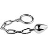 BDSMJOY Plug Anale Acciaio Inox Anale-Dilatatore con Catena di Blocco (S)