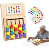 LUYIEDHA Gioco di Memoria in Legno per Anziani, 12 Carte per Allenare la Mente, 5 colori memory, Giochi Per Anziani Con Demenza, Gioco di Memoria in Legno per Anziani, Design Sicuro (Multicolore B)