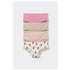 Tezenis 4 Paia Culotte Bimba Cotone Stampato Bambina Avorio