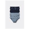 Tezenis 4 Paia Di Slip Bimbo In Cotone Stampato Bambino Grigio