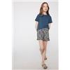 Tezenis Short In Tela Di Viscosa Con Balza Bambina Multicolore