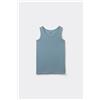 Tezenis Canotta Spalla Larga Bimbi Unisex In Cotone Unisex Grigio