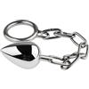 BDSMJOY Plug Anale Acciaio Inox Anale-Dilatatore con Catena di Blocco (L)