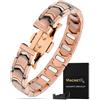 MagnetRX® Bracciale Magnetico da Uomo in Rame - EllipseMAX 5X con Magneti da 5.000 Gauss - Bracciale Uomo in Rame 99,9%, Lunghezza Regolabile, Design Freccia