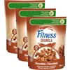 Generico 3X Fitness Granola Cioccolato Cereali Croccanti con Avena Integrale, Gocce di Cioccolato, Fonte di Fibre, Calcio e Ferro, Cereali per Colazione, Confezione da 300g