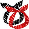 HICARER 2 Fasce a Pois Rossi per Ragazze e Donne - Bandana Retrò degli Anni '50 - Fascia di Natale Stampata Vintage