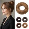 Rich Choices Chignon Finto per Capelli Veri 17g Mini Posticci Chignon Facile per Capelli Updo Messy Bun Liscio Elastico Extension da Donna Ragazze, #6 Marrone Chiaro