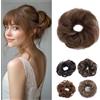 Rich Choices Chignon Finto per Capelli Veri 23g Mini Posticci Chignon Facile per Capelli Updo Messy Bun Coda Mossi Ricci Elastico Extension da Donna #4 Marrone Cioccolato