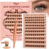 Higu clace Kit Ciglia Finte Autoadesive Marrone, Con Le Pinzette (Brown) | Ciglia Press And Go Senza Colla E Rimozione, Mix 10-16 mm, Facile Da Usare Al Lavoro, In Viaggio, Ai Matrimoni E Alle Feste