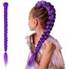 VPB Extension per Capelli a Treccia Viola con Clip, 26 Pollici, Fibra Sintetica, Treccia Lunga per Coda di Cavallo, Accessorio per Costume e Uso Creativo