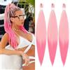 YDDM Capelli Per Treccine Africane Ombre/Sfumato Extension Treccine Texture Yaki Easy Install per Principianti 20 Pollici 3 Pezzi Capelli Leggeri e Naturali per Box Braids, Twist e Crochet