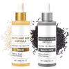 Ycaaeo Peel Shot Glow Fiala di riso Duo, Ampolla di Riso Nero e Siero Scrub di Riso Bianco, Scrub Viso Esfoliante, Pulisce in Profondità I Pori, Migliora la Pelle Ruvida, Rimozione dei Punti Neri