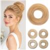 Rich Choices Chignon Finto per Capelli Veri 17g Mini Posticci Chignon Facile per Capelli Updo Messy Bun Liscio Elastico Extension da Donna Ragazze, #18/613 Biondo/Biondo Chiaro