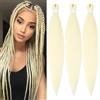 YDDM Capelli Per Treccine Africane Biondo Extension Treccine Texture Yaki Easy Install per Principianti 20 Pollici 3 Pezzi Capelli Leggeri e Naturali per Box Braids, Twist e Crochet