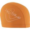 Cressi Senna Swim cap Pu Coated Orange/White - Cuffia da Nuoto per Adulti Realizzata in Morbido Tessuto con Rivestimento in PU, Arancio/Bianco, Taglia Unica