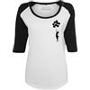 Merchcode Ladies Banksy Balloons Raglan Tee Wht/Blk XS