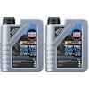 LIQUI MOLY Olio motore Top Tec 0W-20 1 L Compatibilità con OPEL Mokka/Mokka X J13, NISSAN Qashqai II J11, J11, MERCEDES-BENZ Classe A W177, TOYOTA Yaris Hatchback P13 (Confezione da 2)