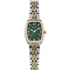 Timex TW2Y22300 Trend, Orologio da donna da 21 mm, con cinturino a bracciale in lega bicolore, quadrante verde e cassa bicolore