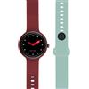 HIP HOP Orologio HWU1316 DONNA HERO.NEXT quadrante MONO-COLORE NERO movimento SMARTWATCH SMARTMODULE e CINTURINO SILICONE BORDEAUX/LIGHT BLUE