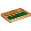 Relaxdays Shut The Box, 9 Persone, 2 Dadi, 1 Scatola, min. 2 Giocatori, per Famiglie, in Legno, Legno Naturale/Verde
