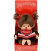 Sekiguchi 221561 - Originale Ragazza Monchhichi, Figura in Peluche con Album Fotografico e Fiocchi, Alta Circa 20 cm in Peluche Marrone