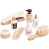 Le Toy Van Set di trattamenti per capelli e raddrizzatore, set di imitazione, legno FSC™, con lisciatore, pettine, spazzola, schiuma, spray, siero, maschera e lacca