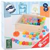 small foot 7594 Inserto creativo small foot, con perline di legno in molti colori e forme, nastri inclusi, a partire da 3 anni.