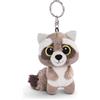 NICI 45550 - Procione Clooney Glubschis, con Grandi Occhi Glitterati, Grigio/Bianco, 9 cm
