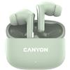 Canyon TWS-9, OnGo 9, cuffie intrauricolari True Wireless Stereo BT 4.4, durata della batteria 6+24 ore, stazione di ricarica in cassetta, verde