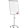 ALLboards Flipchart magnetico cancellabile a secco su ruote 100×70 cm argento + ACCESSORI