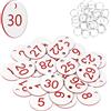 Flintronic Portachiavi Numerati, Targhette Numerate in Plastica, 30 Pezzi