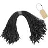 Flintronic Corda di Etichette Pendenti, 2pz(Nero） | Cordini Nylon Usa e Getta per Etichette Pendenti, Chiusura a Pressione, per Bagagli, Prodotti e Gioielli