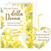 HOWAF Biglietti Auguri Festa della Donna 8 Marzo con Busta, Biglietto Auguri Mimosa & Ornamenti in Acrilico per Regalo Festa della Donna 8 Marzo