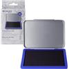 Westcott Tampone No. 2 Blu | Tampone da 7 x 11 cm in custodia in metallo | Pre-intinto e ricaricabile con inchiostro privo di olio | Tecnologia di inchiostro tedesca per risultati precisi | E-744400