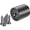 Neosmuk Magneti da 17 mm di diametro, ideali per pareti in legno, lavagna, porta, casa, cucina, ufficio (nero, 5 pezzi).