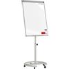 ALLboards Flipchart magnetico cancellabile a secco su ruote 100×70 cm argento + ACCESSORI