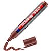 edding 330 Pennarello permanente - marrone - 1 penna, punta smussata da 1-5 mm, asciuga rapidamente, resistente all'acqua e allo sfregamento - per cartoncino, plastica, legno, metallo, vetro