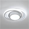 Comely - Plafoniera LED rotonda a Soffitto, bianca, potenza di 32W, 3150LM, Luce Bianca 6500K, in Ferro e Alluminio, adatta ad ogni ambiente, come Camera da Letto, Cucina o Soggiorno.
